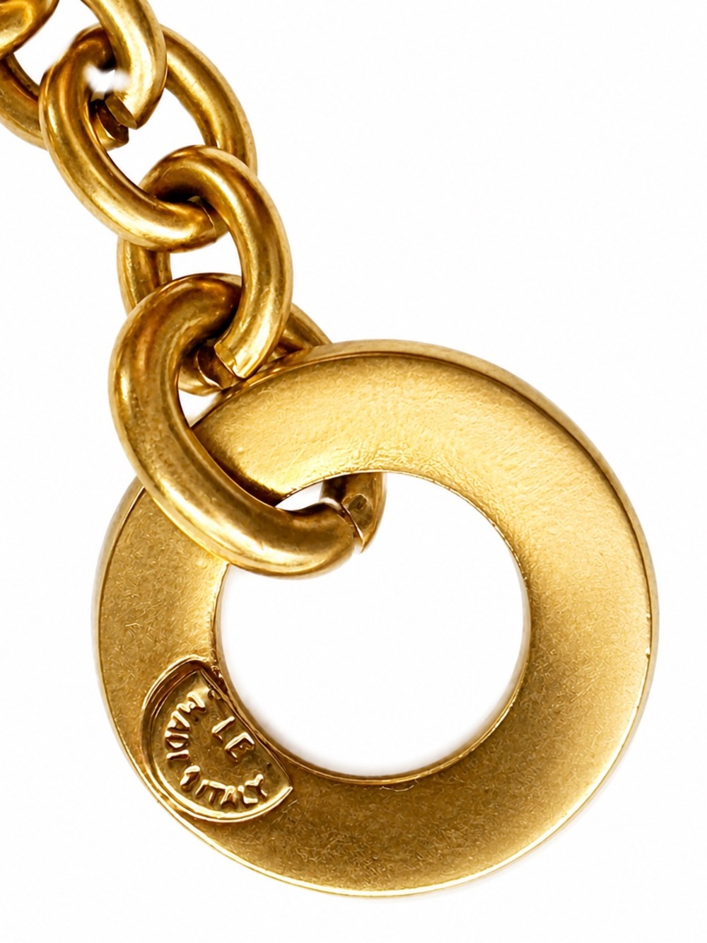 CELINE Paris Gold-Tone Toggle Chain Medallion Necklace / Vintage - Picture 7 of 7